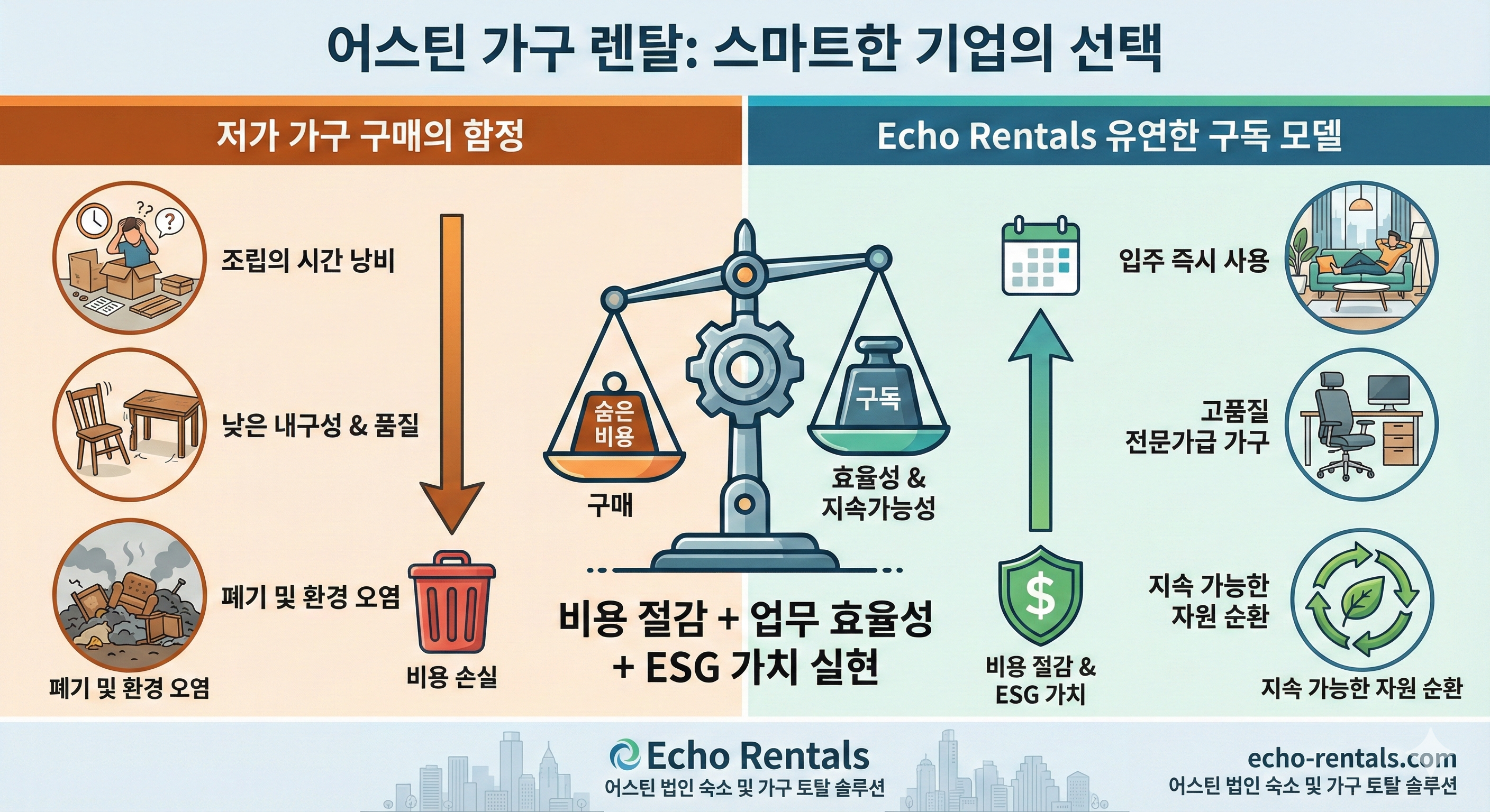어스틴 가구 렌탈: 프로젝트 기간에 맞춘 유연한 구독 모델의 장점